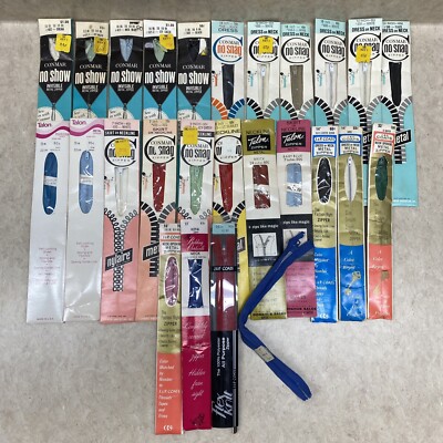 26 Vtg Conmar Talon J & P Coats Belding Corticelli Zippers Various Lengths