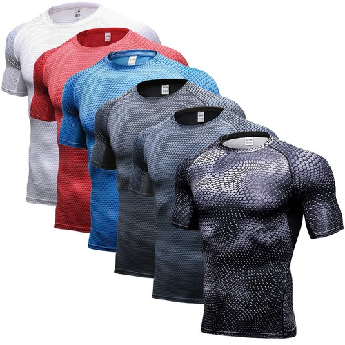 Männer Kompression Shirt Muskel Shirt Gym Sport Training Fitness Oberbekleidung