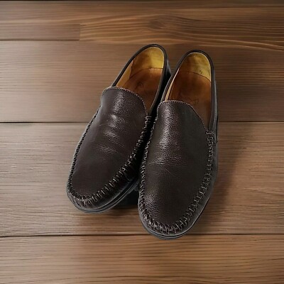 Arnold Palmer Shoe Leather Loafer Mens Size 11M Slip on Brown CM 03123