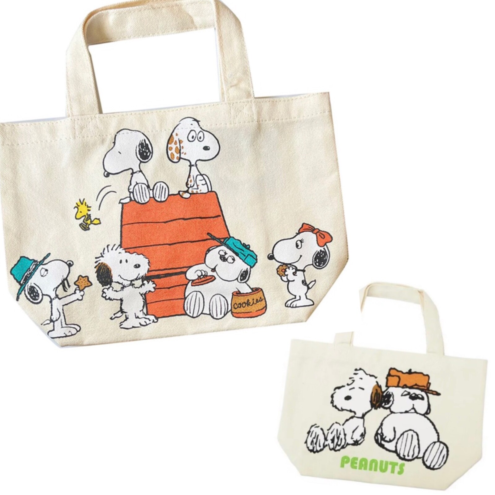 PEANUTS snoopy Brothers mini tote bag canvas fabric from PEANUTS snoopy Brothers mini tote bag canvas fabric from