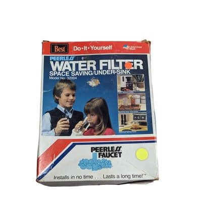 Vintage 1985 Peerless Space Saving Under Sink Water Filter Model 32004