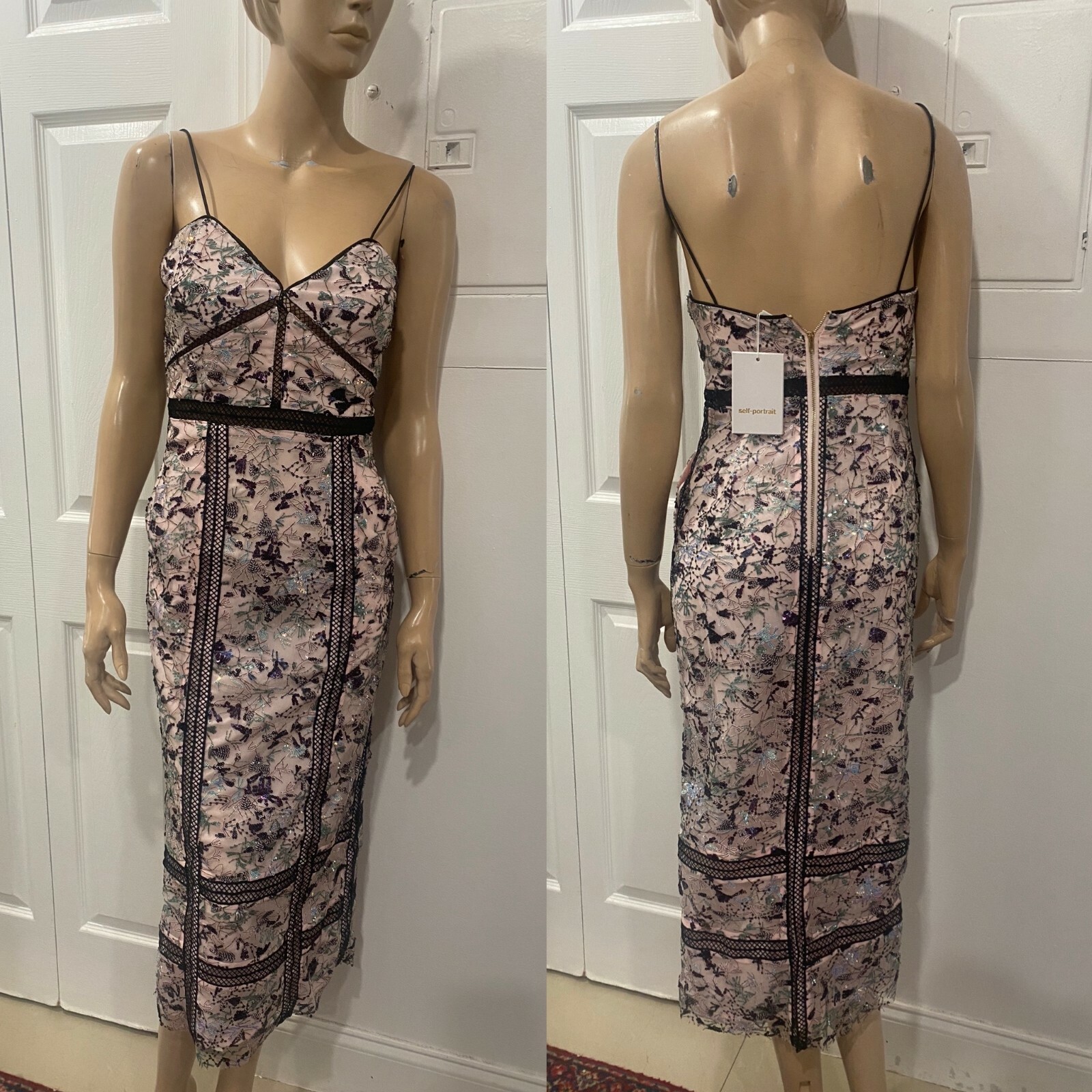 self portrait constellation tiered maxi