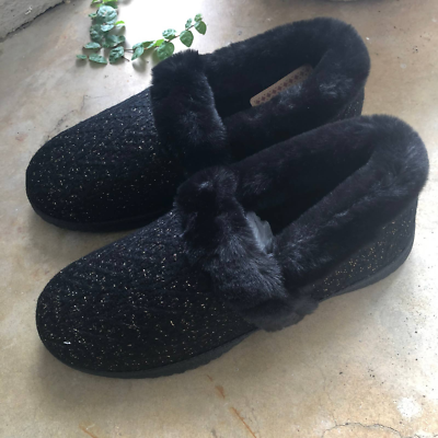 Skechers glitter knit slippers cheap