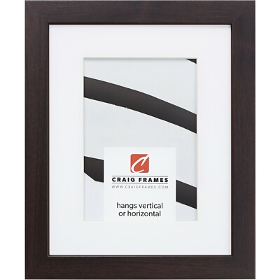 Craig Frames Essentials, 1'' Wide Brazilian Walnut Brown Picture Frame With a Mat