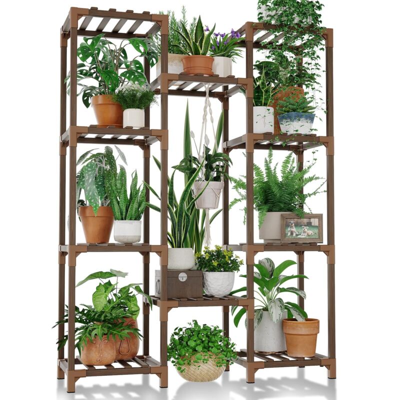 Plant Stand Indoor Outdoor Tall Shelf for Multiple Plants Pots