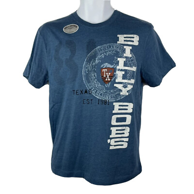 NEW Billy Bob s Texas T Shirt Men s (S) Blue Perrin Cotton Blend NWT B2
