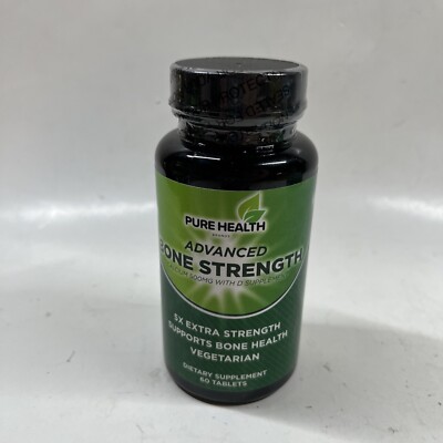 Pure Health Advanced Bone Strength 5x Extra Strength 60 Tablets SEALED 4/25