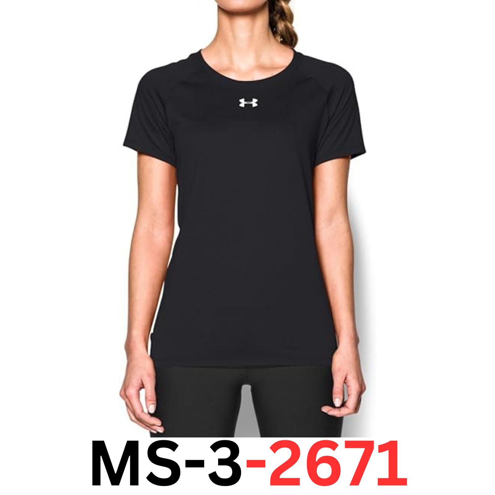 Under Armour 1268481 Ladies' Locker T-Shirt Black Small