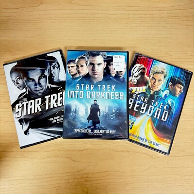 Star Trek DVD Lot Star Trek Into Darkness Star Trek Beyond Chris Pine Sci-Fi New