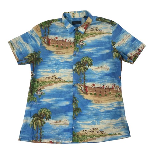 Tori Richard Saks Fifth Avenue Hawaiian Shirt Size Large Men