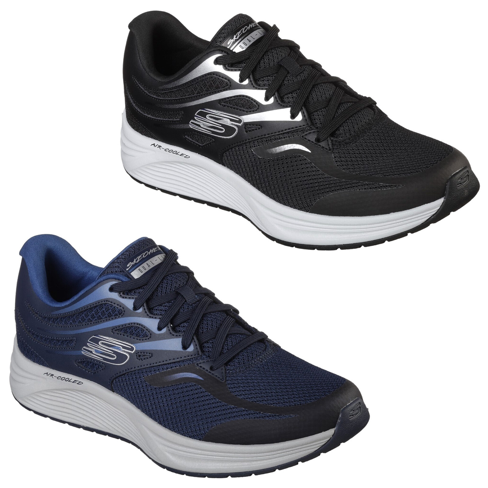 skechers air cooled memory foam womens black