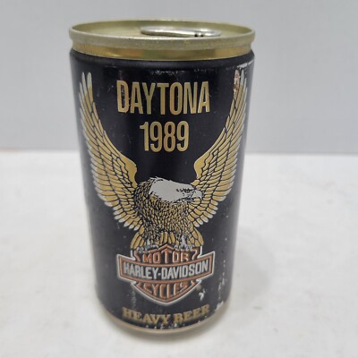 Vintage 1989 Datona Harley Davidson Motorcycles Beer Can 