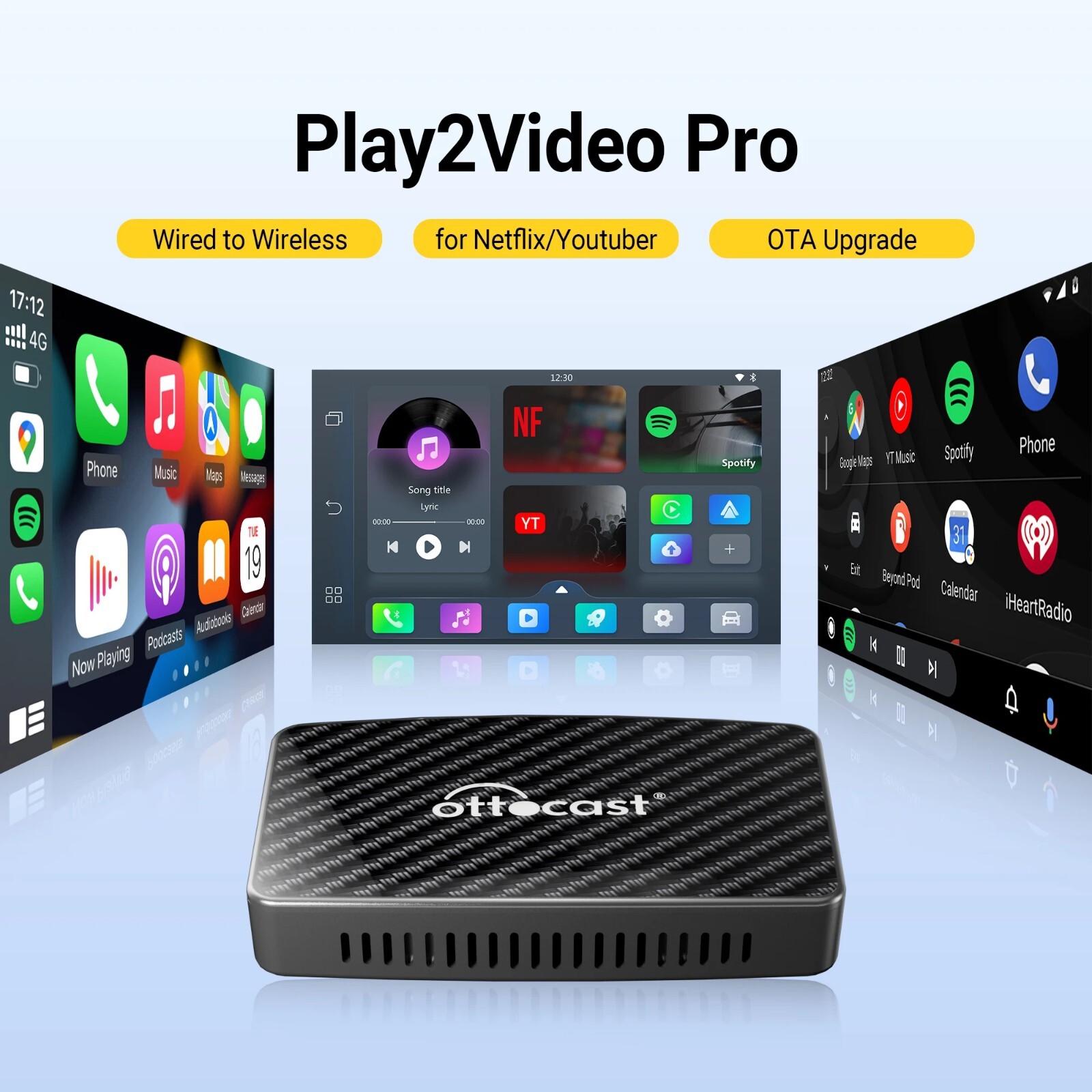 新型 Ottocast Play2Video Pro CarPlay Auto Amazon.com: Ottocast Play2Video Pro 2024 - Wireless CarPlay