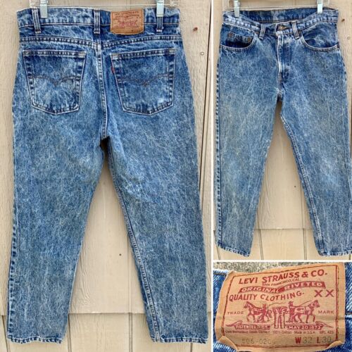 vintage Levi's 506 acid wash jeans made in USA 506-0209 W 32 vintage Levi's 506 acid wash jeans made in USA 506-0209 W 32