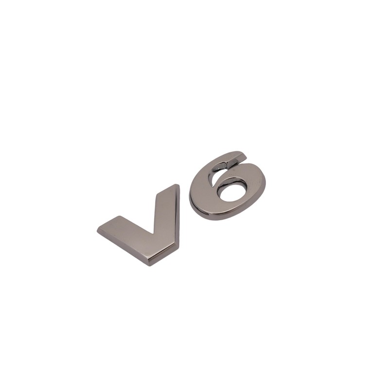 V6 Emblem Original Vw Audi Logo Chrom GlÃ¤Nzend 3d Schriftzug Heckklappe