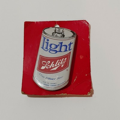 NOS Vintage 80s Schlitz Light Beer Can Collectible Pin / Button / Badge