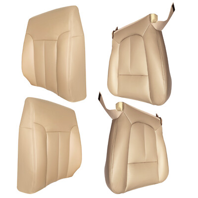 Driver & Passenger Side Leather Seat Cover Fit 2011-2014 Ford F-150 SuperCrew