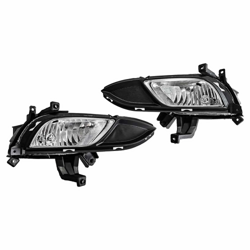 For 2014 2015 2016 Kia Forte Fog Lights & Bezels Trim Lamp Assembly Pair W/Bulbs