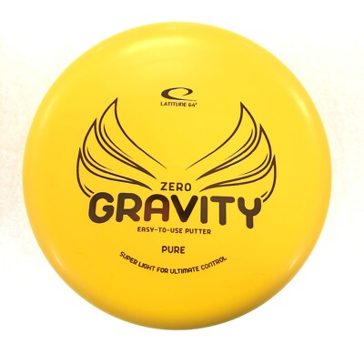 DISC GOLF LATITUDE 64 ZERO GRAVITY PURE EASY TO USE STRAIGHT PUTTER 130g YELLOW