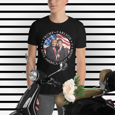 Donald Trump Tucker Carlson Election 2024 Short-Sleeve Unisex T-Shirt