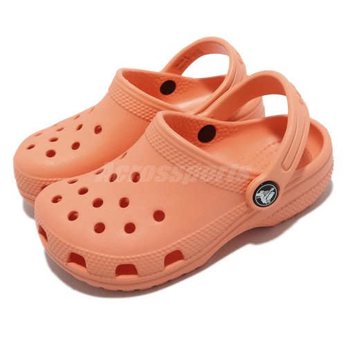 

Crocs Classic Clog K Papaya Orange Kids Preschool Slip On Sandals 206991-83E, Оранжевый, Classic Clog K