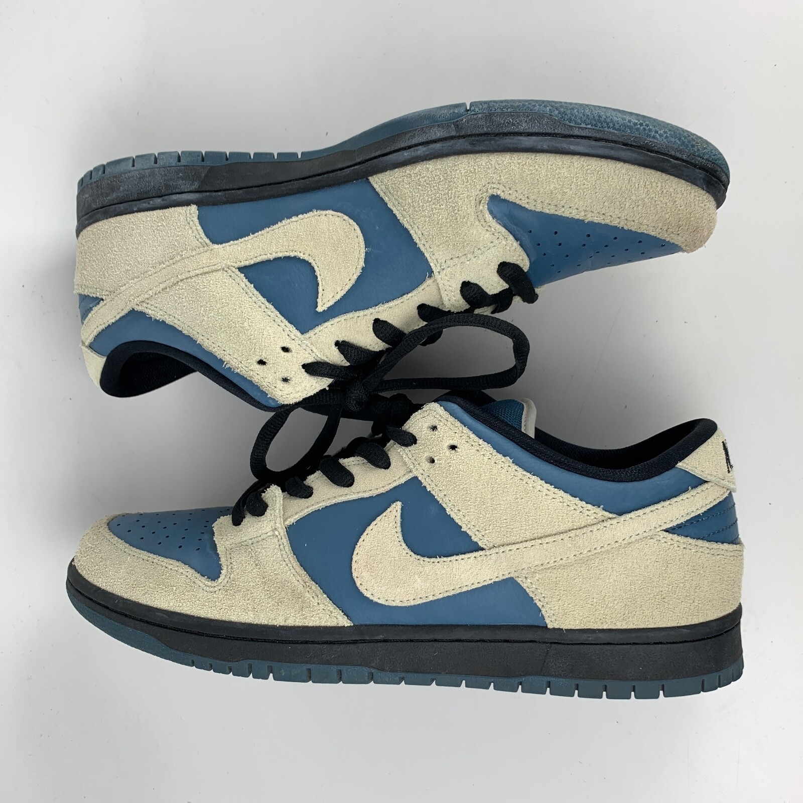 

Мужские кроссовки Nike SB Dunk Low Pro Thunderstorm Blue Cream White Black BQ6817-200 11,5, Синий, Nike SB Dunk Low