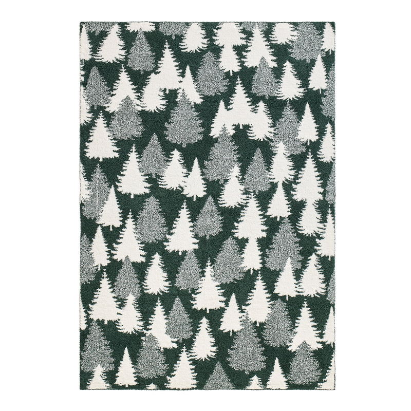 Throw  Cozy Knit Couch Throw Blanket, Nordic Forest, 50 X 72 In