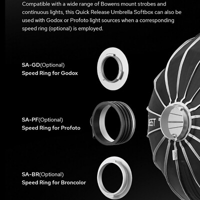US Godox S65T 65cm/25.6'' Quick Release Flash Umbrella Softbox Fr AD400Pro SK400