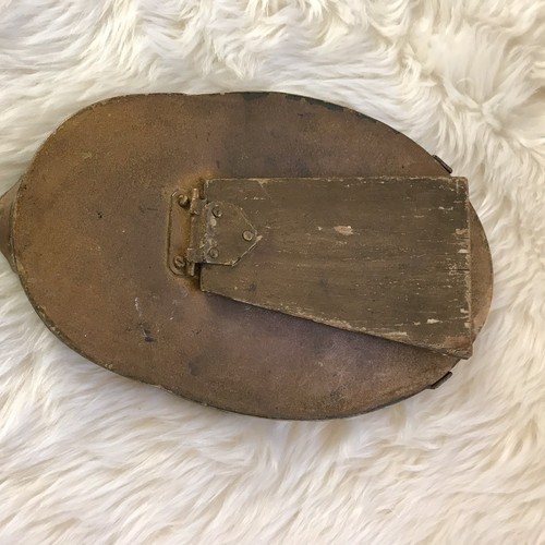 Antique Barbola Oval Beveled Mirror Gesso Flowers Table Top c.1930s Yellow FLRS