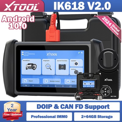2024 XTOOL IK618 V2.0 Car K!ey Coding Scanner Tool Full Diagnostic DOIP/CAN FD