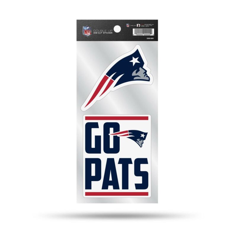 New England Patriots Decals Double Up Die Cut 2-piece Sticker Sheet
