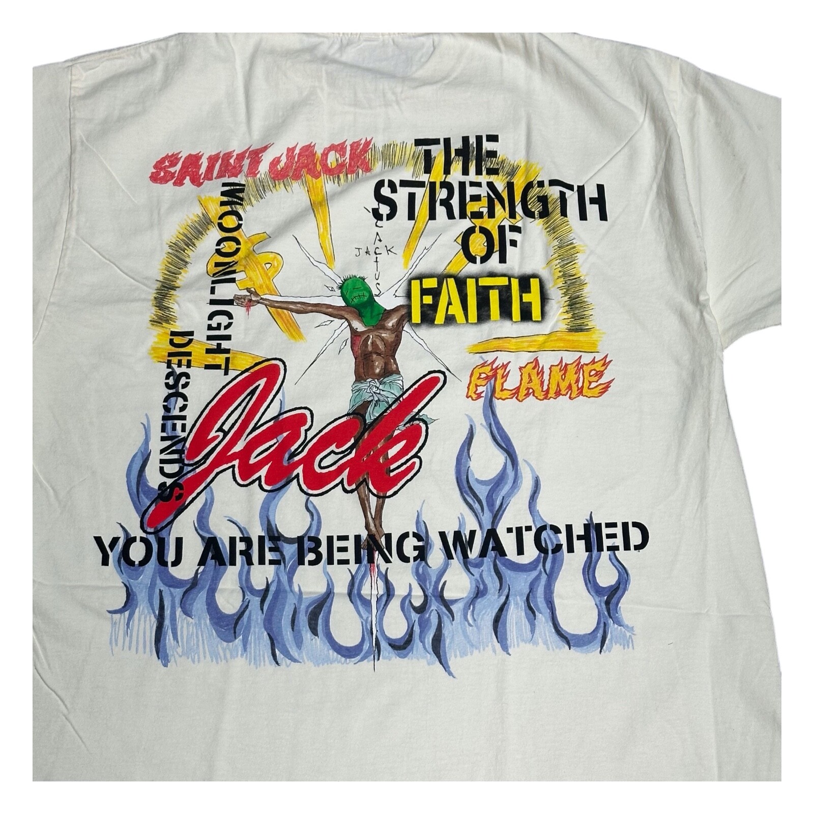 Pre-owned Travis Scott Utopia X St Michael 3a Tee Xl In Multicolor