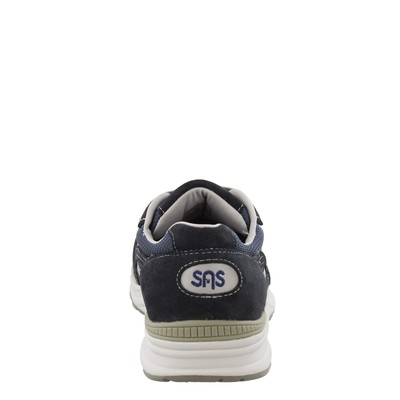 Pre-owned Sas Men's , Journey Mesh Walking Shoe Journey Blue Blue Leather Mesh