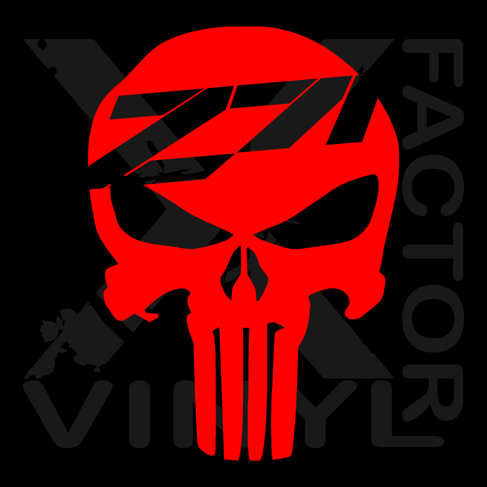 Chevrolet Chevy Silverado Z71 Punishment Skull vinyl decal