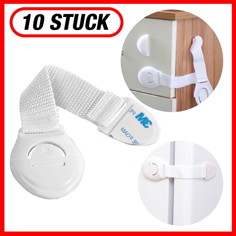 10x Kindersicherung Schubladensicherung Schrankschloss Schranksicherung