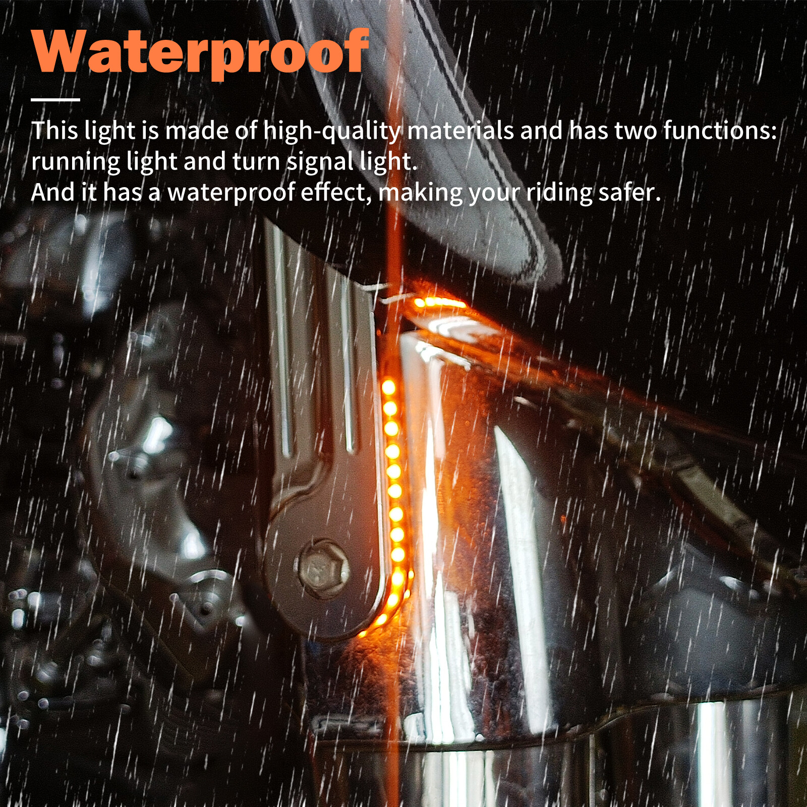 Chrome LED Flush Fork Turn Signal Side Light For Harley Road King Glide 98-2024