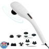 MEGAWISE Handheld Back Massager | Deep Tissue Percussion Relief for Back, Neck, Shoulders, Waist Legs, Full Body for Improved Blood Circulation and Fatigue Relief (Pearl White 6Ft Corded)