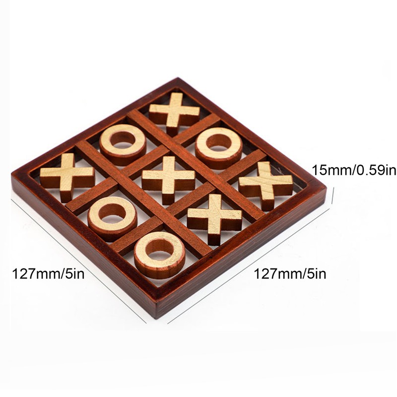 Toys Classic Board Games Tic-Tac Toe Noughts and Crosses Brain Teaser for Family