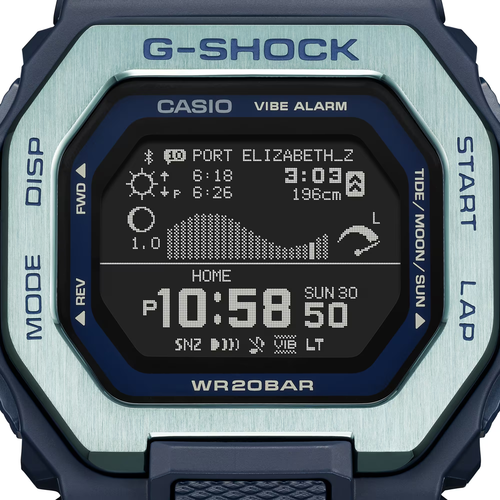Pre-owned Casio G-shock Gbx100tt-2 Move G-lide Wave Monochrome Beige