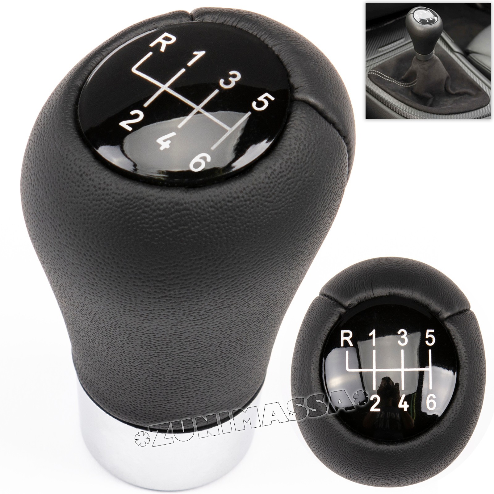 6 MARCE Short POMELLO LEVA DEL CAMBIO MANOPOLA MANIGLIA per BMW E36 E46 E61 E87