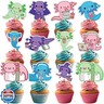 Axolotl Birthday Party Decorations,36Pcs Axolotl Cupcake Toppers,Cartoon Reptile Animal Theme Cake Decor Picks,for Baby Shower,Gender Reveal,Girls Boys Happy Birthday Party Decorations Supplies