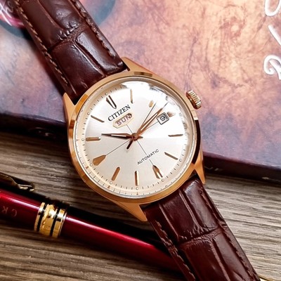 Pre-owned Citizen Brown Mens Analogue Watch Nh8393-05ae