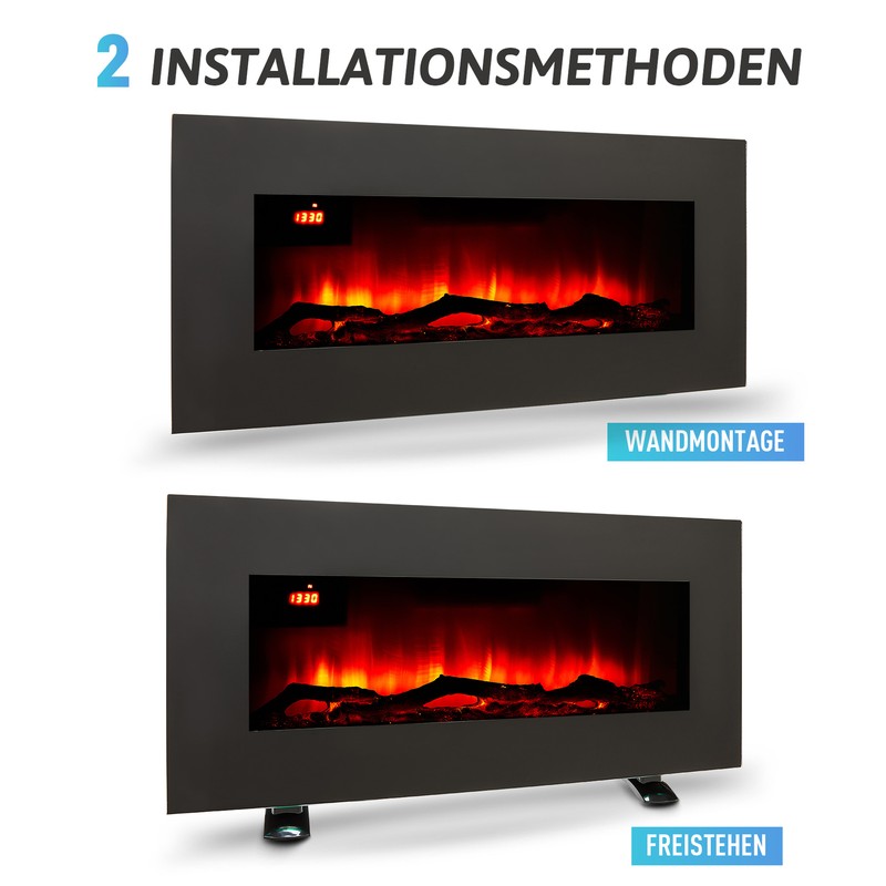 Crenex® Elektrokamin Wandkamin Standkamin Heizung Ofen Kamin Warmofen