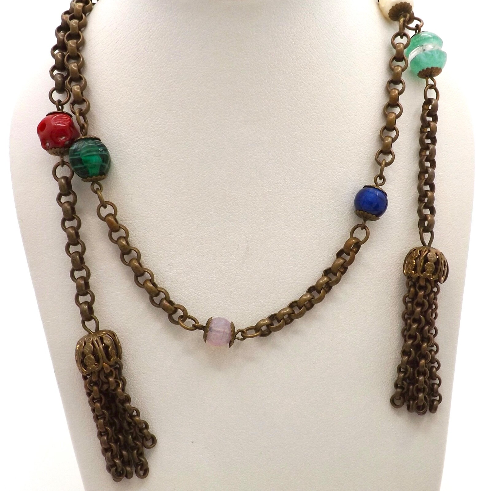 GLASS BEADS＋FEATHER BRASS NECKLACE 56415_grande.jpg?v=1755208474