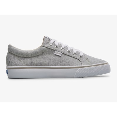 Keds Women Jump Kick Textile Linear Static Sneaker Grey 7.5 M Fashion Sneakers