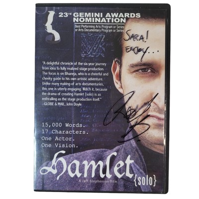 Hamlet (solo) DVD Documentary Region 1 Case & DVD Signed by Raoul Bhaneja