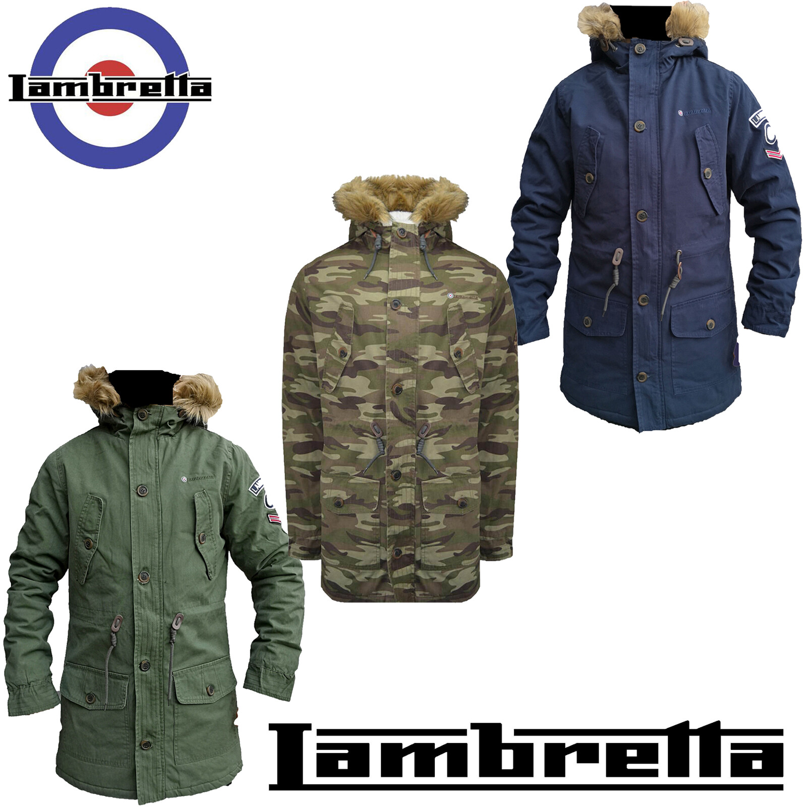 lined fishtail parka jacket