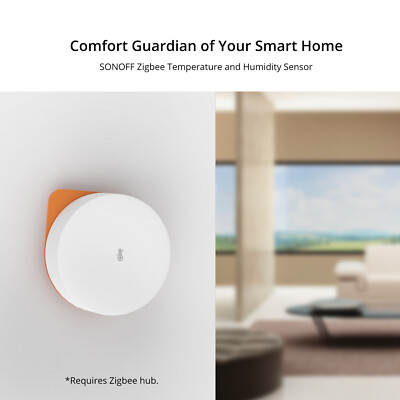 1-2 Pack SONOFF Zigbee Smart Temperature Humidity Sensor,ZigBee 3.0 Hub Required