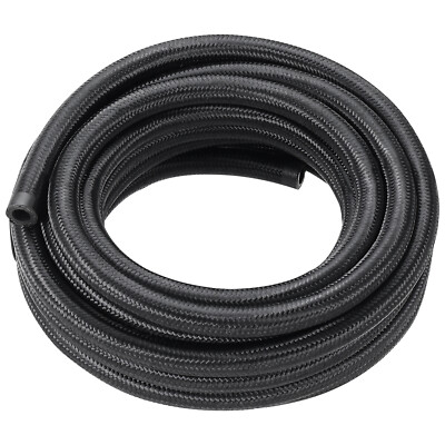 VEVOR 6AN 20 FT Fuel Line Kit Stainless Steel Nylon Braided 12 Hose End Fitting