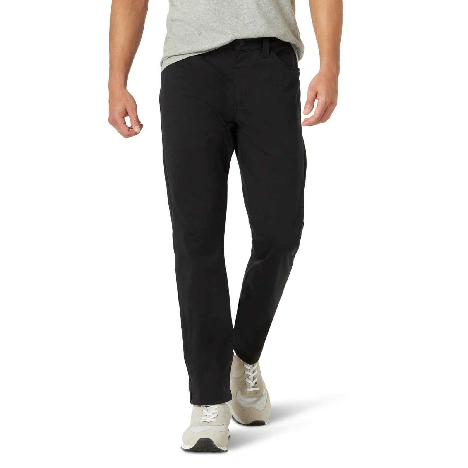 

Новые мужские однослойные брюки прямого кроя Wrangler на флисовой подкладке W32 W34 W36, Черный